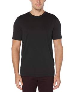 Perry Ellis Herren Slub Short Sleeve Crew Neck Tee T-Shirt, schwarz, X-Large von Perry Ellis