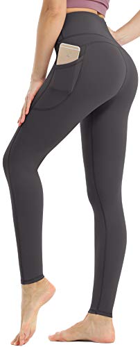 Persit Damen Sport Leggings, High Waist Yogahose Lang Sporthose Sportleggins Tights Grau XS von Persit