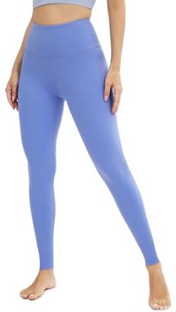 Persit Damen Sporthose Lange Sport Leggings High Waist Yoga Leggins Sportleggins Yogahose (M, Himmelblau, 71 cm) von Persit