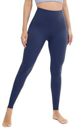 Persit Damen Sporthose Lange Sport Leggings High Waist Yoga Leggins Sportleggins Yogahose (XXL, Kosmosblau, 71 cm) von Persit