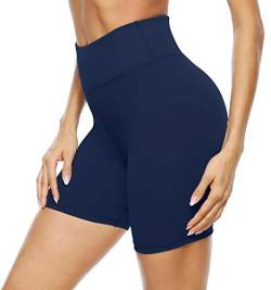 Persit Radlerhose Damen Kurze Sporthose, Sport Shorts Damen Sommer Leggings Yogahose Laufhose Kurz Kobaltblau - M/38 von Persit