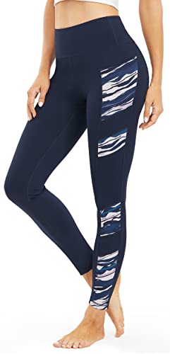 Persit Sport Leggings Damen,Sporthose Yoga Leggins Laufhose Yogahose Sportleggins für Damen Marine Welle-S von Persit