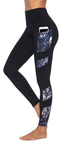 Persit Sporthose Damen, Yoga Leggings Laufhose Yogahose Sport Leggins Tights für Damen,Schwarz,36 (Herstellergröße S) von Persit