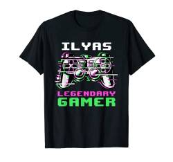 Ilyas - Legendary Gamer - Personalisiert T-Shirt von Personalisierte Gaming Geschenke Und Gamer Sprüche