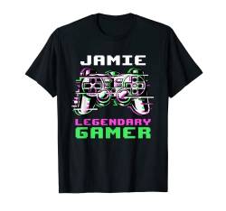 Jamie - Legendary Gamer - Personalisiert T-Shirt von Personalisierte Gaming Geschenke Und Gamer Sprüche