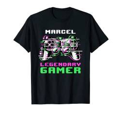 Marcel - Legendary Gamer - Personalisiert T-Shirt von Personalisierte Gaming Geschenke Und Gamer Sprüche