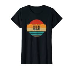 Ela Name Retro Vintage Sonnenuntergang Limited Edition T-Shirt von Personalisierte Kleidung & Geschenke für Frauen