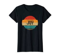 Joy Name Retro Vintage Sonnenuntergang Limited Edition T-Shirt von Personalisierte Kleidung & Geschenke für Frauen