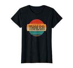 Thalea Name Retro Vintage Sonnenuntergang Limited Edition T-Shirt von Personalisierte Kleidung & Geschenke für Frauen