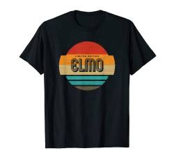 Elmo Name Retro Vintage Sonnenuntergang Limited Edition T-Shirt von Personalisierte Kleidung & Geschenke für Männer