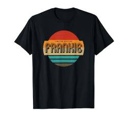Frankie Name Retro Vintage Sonnenuntergang Limited Edition T-Shirt von Personalisierte Kleidung & Geschenke für Männer