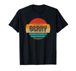 Gerry Name Retro Vintage Sonnenuntergang Limited Edition T-Shirt von Personalisierte Kleidung & Geschenke für Männer