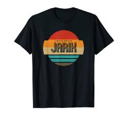 Jarik Name Retro Vintage Sonnenuntergang Limited Edition T-Shirt von Personalisierte Kleidung & Geschenke für Männer