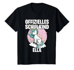 Kinder Offizielles Schulkind Ella - Name personalisiert T-Shirt von Personalisierte Schulkinder Geschenke Schulstart