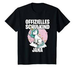 Kinder Offizielles Schulkind Jana - Name personalisiert T-Shirt von Personalisierte Schulkinder Geschenke Schulstart