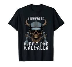 Siegfried - Bereit für Walhalla - Personalisiert T-Shirt von Personalisierte Wikinger Geschenke mit Name