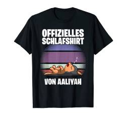 Offizielles Schlafshirt von Aaliyah - Personalisiert T-Shirt von Personalisiertes Schlaf Outfit & Schlafen Sprüche