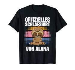 Offizielles Schlafshirt von Alana - Personalisiert T-Shirt von Personalisiertes Schlaf Outfit & Schlafen Sprüche