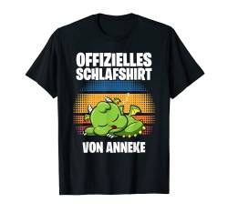 Offizielles Schlafshirt von Anneke - Personalisiert T-Shirt von Personalisiertes Schlaf Outfit & Schlafen Sprüche