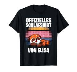 Offizielles Schlafshirt von Elisa - Personalisiert T-Shirt von Personalisiertes Schlaf Outfit & Schlafen Sprüche