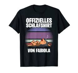 Offizielles Schlafshirt von Fabiola - Personalisiert T-Shirt von Personalisiertes Schlaf Outfit & Schlafen Sprüche