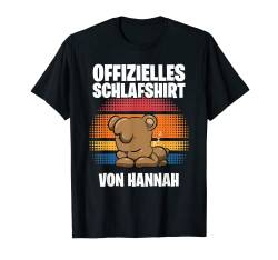 Offizielles Schlafshirt von Hannah - Personalisiert T-Shirt von Personalisiertes Schlaf Outfit & Schlafen Sprüche