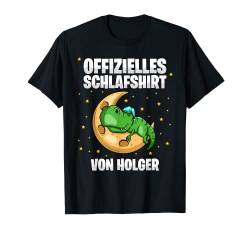 Offizielles Schlafshirt von Holger - Personalisiert T-Shirt von Personalisiertes Schlaf Outfit & Schlafen Sprüche