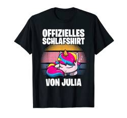 Offizielles Schlafshirt von Julia - Personalisiert T-Shirt von Personalisiertes Schlaf Outfit & Schlafen Sprüche