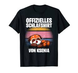 Offizielles Schlafshirt von Ksenia - Personalisiert T-Shirt von Personalisiertes Schlaf Outfit & Schlafen Sprüche