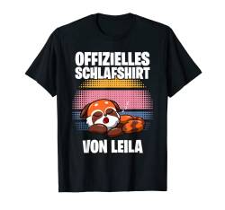 Offizielles Schlafshirt von Leila - Personalisiert T-Shirt von Personalisiertes Schlaf Outfit & Schlafen Sprüche