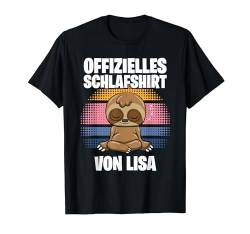 Offizielles Schlafshirt von Lisa - Personalisiert T-Shirt von Personalisiertes Schlaf Outfit & Schlafen Sprüche