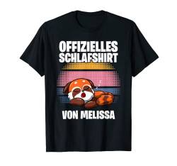 Offizielles Schlafshirt von Melissa - Personalisiert T-Shirt von Personalisiertes Schlaf Outfit & Schlafen Sprüche
