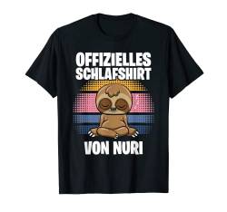 Offizielles Schlafshirt von Nuri - Personalisiert T-Shirt von Personalisiertes Schlaf Outfit & Schlafen Sprüche