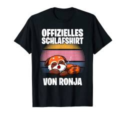 Offizielles Schlafshirt von Ronja - Personalisiert T-Shirt von Personalisiertes Schlaf Outfit & Schlafen Sprüche