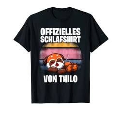 Offizielles Schlafshirt von Thilo - Personalisiert T-Shirt von Personalisiertes Schlaf Outfit & Schlafen Sprüche