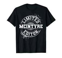 MCINTYRE Funny Surname Family Tree Birthday Reunion Gift T-Shirt von Personalized Last Name Custom Lover Christmas Team