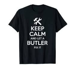 BUTLER Lustige Geschenkidee zum Geburtstag oder Familientreffen T-Shirt von Personalized Last Name Mechanic Job Christmas Team