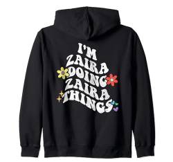 Retro Groovy I'm ZAIRA Doing ZAIRA Things Funny Mother's Day Kapuzenjacke von Personalized Name Mothers Day outfit For Women