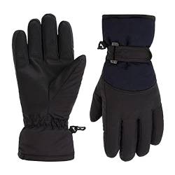 Pesaat Handschuhe Kinder Winter Wasserdicht Skihandschuhe Mädchen rutschfeste Winddichte Warme Fingerhandschuhe Jungen Fausthandschuhe (Schwarz, 11-16Jahren) von Pesaat