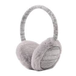 Pesaat Ohrenwärmer kinder mädchen Flauschige Ohrenschützer Jungen Warmer Earmuffs Winter (Grau) von Pesaat