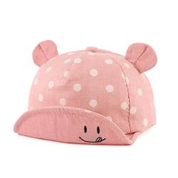 Pesaat Schirmmütze Baby Cap Jungen 6-24 Monate Sommer Mütze UV Schutz Baby Mädchen Baseball Cap Mit Größenregulierung Baby Baseballkapp (Rosa, 6-24Monate) von Pesaat