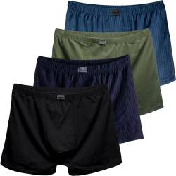 4er oder 8er Pack Herren Boxershorts von 3XL bis 10XL Enganligend Unterwäsche Unterhose Übergröße Baumwolle 3XL-4er Pack Mix 1 von Pesail