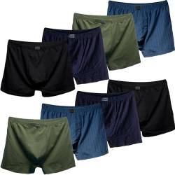 4er oder 8er Pack Herren Boxershorts von 3XL bis 10XL Enganligend Unterwäsche Unterhose Übergröße Baumwolle 3XL-8er Pack Mix 1 von Pesail