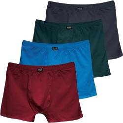 4er oder 8er Pack Herren Boxershorts von 3XL bis 10XL Enganligend Unterwäsche Unterhose Übergröße Baumwolle 4XL-4er Pack Mix 4 von Pesail