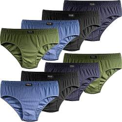 Pesail 10er Pack Herren Slips aus Baumwolle Größen von M bis 10XL Unterwäsche Unterhose Übergröße 7XL-10er Pack Farbmix 3 von Pesail