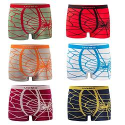 Pesail 6er Pack Jungen Boxershorts Kinder Retroshorts Microfaser Unterhosen Schlüpfer Boxershorts Boxershorts Spider Spinne (10-12 Jahre) von Pesail