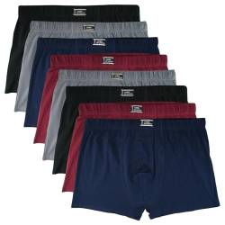 Pesail 8er Pack Herren Boxershorts Baumwolle Übergröße Uni Unterhosen 4XL 5XL 6XL 7XL, Größe:4XL von Pesail