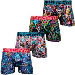 Pesail 8er Pack Herren Boxershorts aus Baumwolle und Modal Männer Retroshorts Unterwäsche Unterhose witzige Motive M L XL 2XL 3XL 4XL 5XL 6XL 2XL-Mix Colors #2 von Pesail