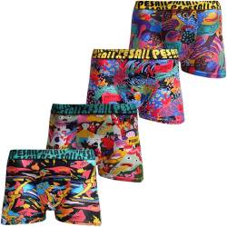 Pesail 8er Pack Jungen Boxershorts aus Modal und Baumwolle Größe 122 bis 170 Unterwäsche Retroshorts Kinder Unterhose 170 8er Pack Farbmix 3 von Pesail