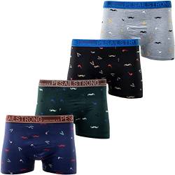 Pesail Herren Boxershorts aus Baumwolle unterschiedliche witzige Motive Retro Unterhose Unterwäsche 2XL Style 3 von Pesail